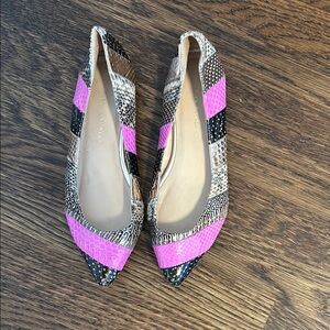 Loeffler Randall Multicolor Snakeskin Flats